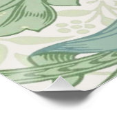 William Morris Single Stem Floral Pattern Poster (Ecke)