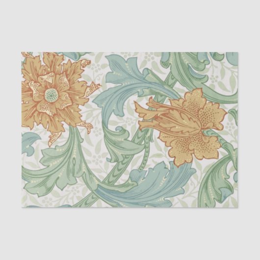 William Morris Single Stem Floral Pattern Seidenpapier (Vorderseite)