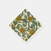 William Morris Single Stem Floral Pattern Serviette (Ecke)