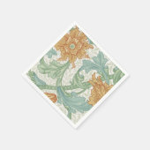 William Morris Single Stem Floral Pattern Serviette (Ecke)