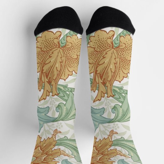William Morris Single Stem Floral Pattern Socken (Oben)