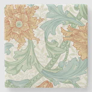 William Morris Single Stem Floral Pattern Steinuntersetzer