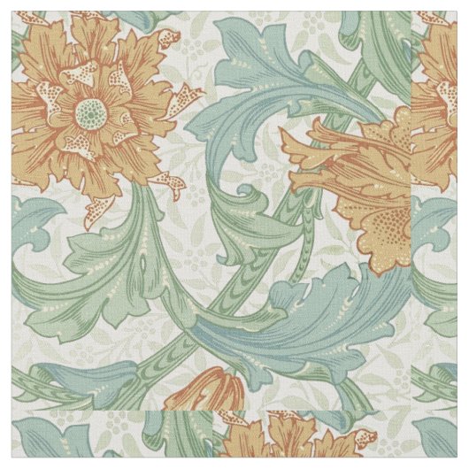 William Morris Single Stem Floral Pattern Stoff (Nahaufnahme)