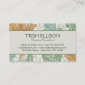 William Morris Single Stem Floral Pattern Visitenkarte (Rückseite)