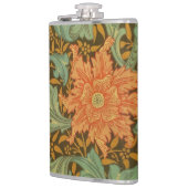 William Morris Single Stem Muster Art Nouveau Flachmann (Links)