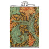William Morris Single Stem Muster Art Nouveau Flachmann (Rückseite)
