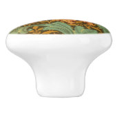 William Morris Single Stem Muster Art Nouveau Keramikknauf (Seitenansicht)
