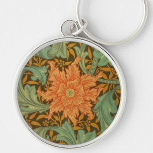 William Morris Single Stem Muster Art Nouveau Schlüsselanhänger