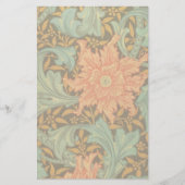 William Morris Single Stem Pattern Art Nouveau Briefpapier (Vorderseite)