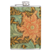 William Morris Single Stem Pattern Art Nouveau Flachmann (Vorderseite)