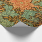 William Morris Single Stem Pattern Art Nouveau Geschenkpapier (Ecke)