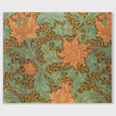 William Morris Single Stem Pattern Art Nouveau Geschenkpapier (Flach)
