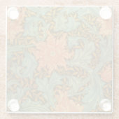 William Morris Single Stem Pattern Art Nouveau Glasuntersetzer (Rückseite)