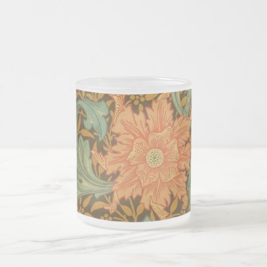 William Morris Single Stem Pattern Art Nouveau Mattglastasse (Mittel)
