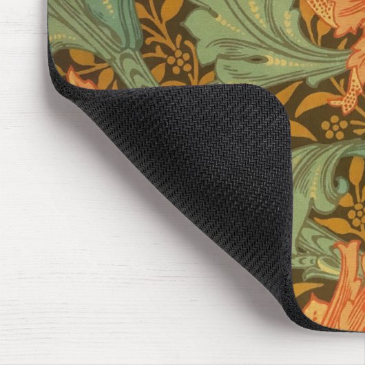William Morris Single Stem Pattern Art Nouveau Mousepad (Ecke)