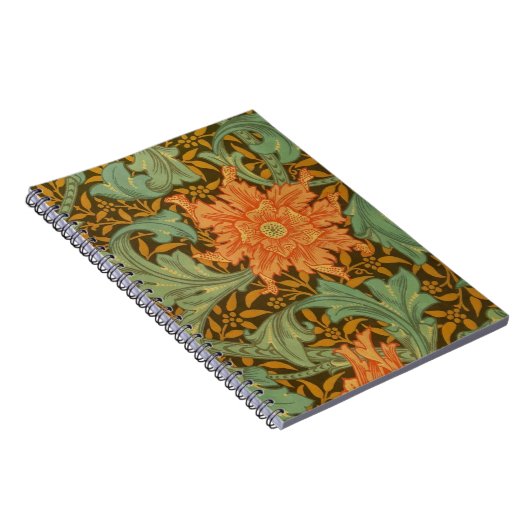 William Morris Single Stem Pattern Art Nouveau Notizblock (Rechte Seite)