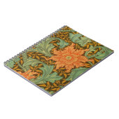 William Morris Single Stem Pattern Art Nouveau Notizblock (Linke Seite)