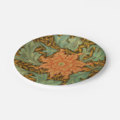 William Morris Single Stem Pattern Art Nouveau Pappteller (Schrägansicht)