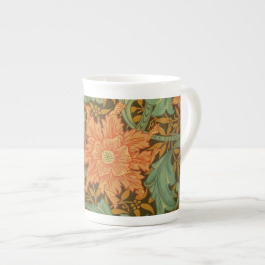 William Morris Single Stem Pattern Art Nouveau Porzellantasse (Vorderseite Rechts)