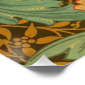 William Morris Single Stem Pattern Art Nouveau Poster (Ecke)
