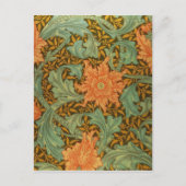 William Morris Single Stem Pattern Art Nouveau Postkarte (Vorderseite)