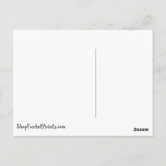 William Morris Single Stem Pattern Art Nouveau Postkarte (Rückseite)