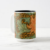 William Morris Single Stem Pattern Art Nouveau Zweifarbige Tasse (Vorderseite Links)