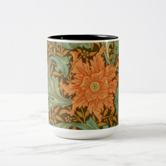William Morris Single Stem Pattern Art Nouveau Zweifarbige Tasse (Mittel)