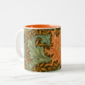 William Morris Single Stem Pattern Art Nouveau Zweifarbige Tasse (Vorderseite Links)