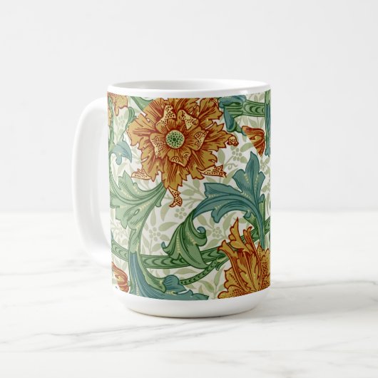 William Morris Single Stem Vintage Floral Blumen Kaffeetasse (Vorderseite Links)