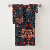 William Morris Snakeshead Dark Pattern Badhandtuch Set (Insitu)