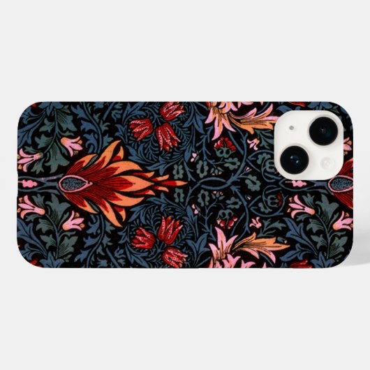 William Morris Snakeshead Dark Pattern Case-Mate iPhone Hülle (Rückseite (Horizontal))
