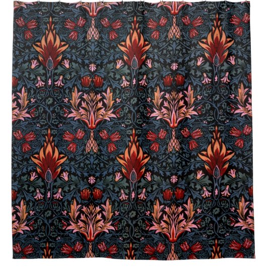 William Morris Snakeshead Dark Pattern Duschvorhang (Vorderseite)