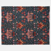 William Morris Snakeshead Dark Pattern Fleecedecke (Vorderseite (Horizontal))