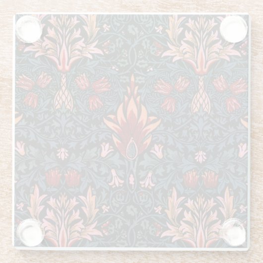 William Morris Snakeshead Dark Pattern Glasuntersetzer (Rückseite)