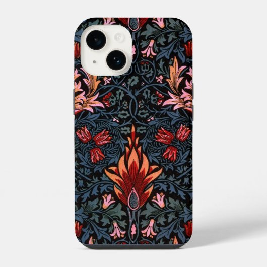 William Morris Snakeshead Dark Pattern iPhone Hülle (Rückseite)