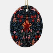 William Morris Snakeshead Dark Pattern Keramik Ornament (Rechts)