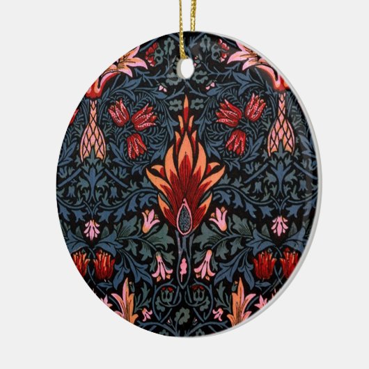 William Morris Snakeshead Dark Pattern Keramik Ornament (Links)