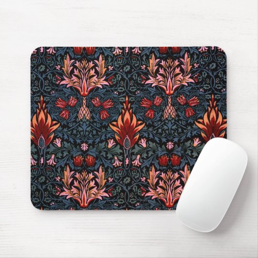 William Morris Snakeshead Dark Pattern Mousepad (Mit Mouse)