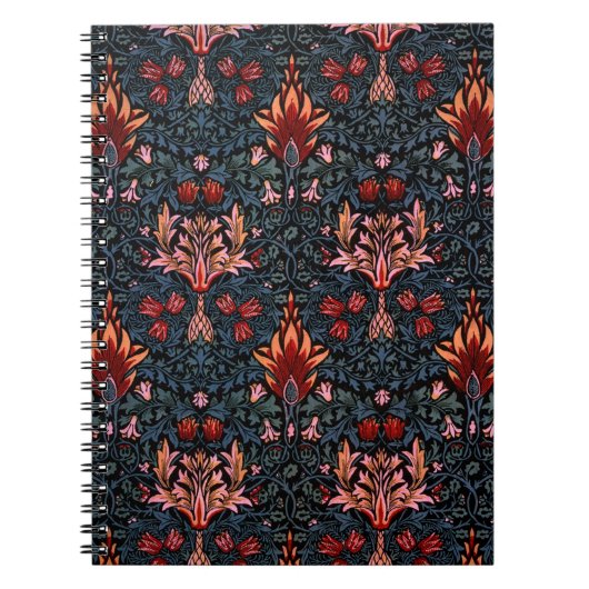 William Morris Snakeshead Dark Pattern Notizblock (Vorderseite)