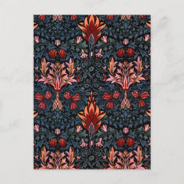 William Morris Snakeshead Dark Pattern Postkarte