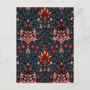 William Morris Snakeshead Dark Pattern Postkarte