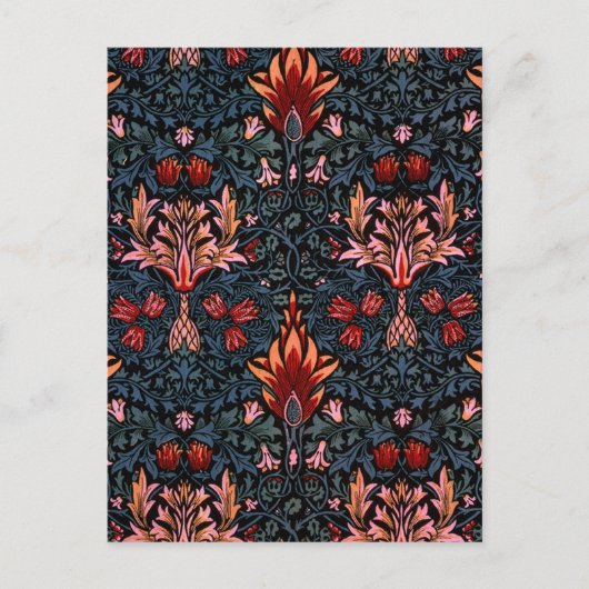 William Morris Snakeshead Dark Pattern Postkarte (Vorderseite)