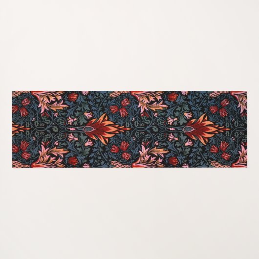 William Morris Snakeshead Dark Pattern Yogamatte (Rückseite (Horizontal))