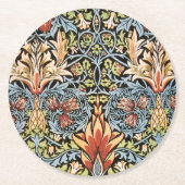 William Morris Snakeshead Design Runder Pappuntersetzer (Vorderseite)