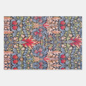 William Morris Snakeshead Floral Art Nouveau Geschenkpapier Set (Vorderseite 3)