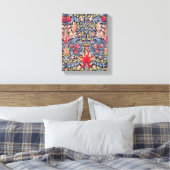 William Morris Snakeshead Floral Art Nouveau Leinwanddruck (Insitu (Schlafzimmer))