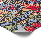 William Morris Snakeshead Floral Art Nouveau Poster (Ecke)