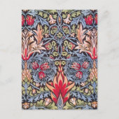 William Morris Snakeshead Floral Art Nouveau Postkarte (Vorderseite)