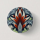 William Morris Snakeshead Floral Classic Botanical Button (Vorderseite)